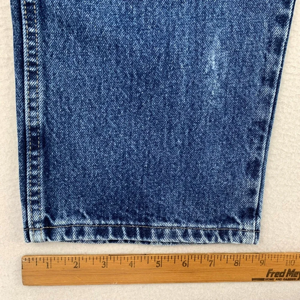 Wrangler Jeans‎ Mens 36x32 Dark Denim Regular Fit Western Faded Workwear